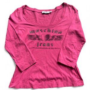 Moschino Jeans vintage studded pink longsleeve top in excellent condition